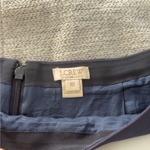 J.Crew Navy Blue A-Line Tennis Skirt Size 10 Back Zipper Pockets - Picture 7 of 7
